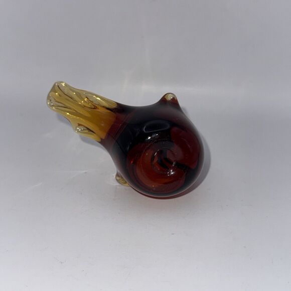 Viking Glass Amber Bird - Picture 5 of 8